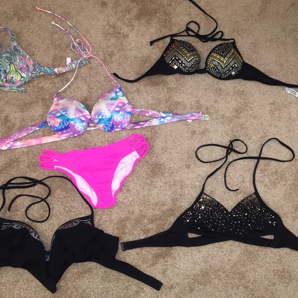 Lot of 4 PINK by Victoria's Secret bikini tops XS - Picture 4 of 4